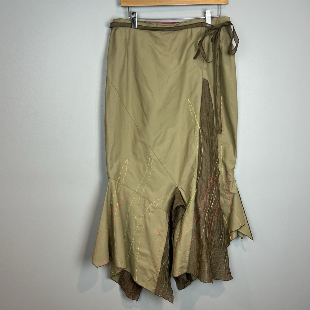 Alain Weiz Y2K Long Skirt Womens Size 14 US Asymmetric Hem Fairycore